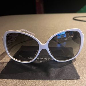 Oversized White Coach sunglasses